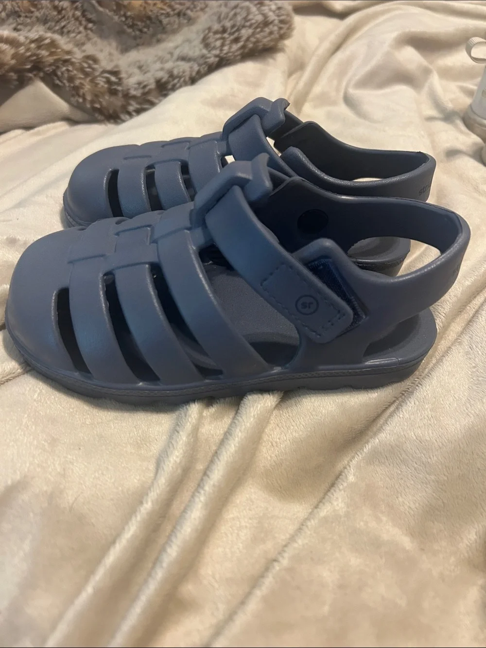 Stride Rite Kids Closed-Toe Sandals — Charcoal Grey/Blue